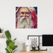 Altmodischer Viktorianischer Nikolaus Poster (Heimbüro)