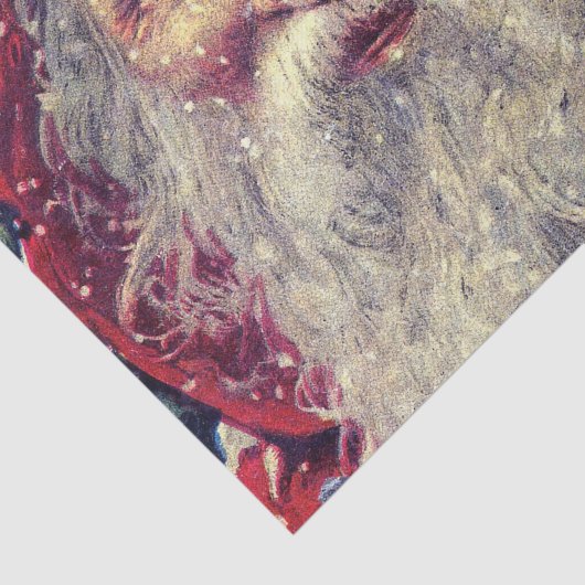 Altmodischer Viktorianischer Nikolaus Seidenpapier (Ausschnitt)