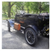 Altmodischer Wagen mit Gepäckträger" Fliese (Vorderseite)