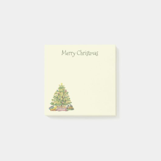 Altmodischer Weihnachten Post-it Klebezettel (Vorderseite)