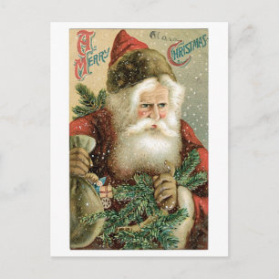 Altmodischer Weihnachten, Santa Feiertagspostkarte