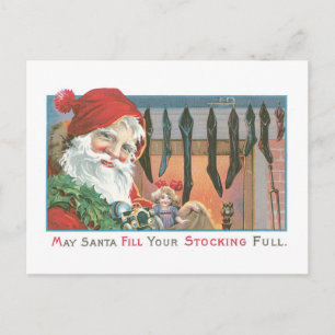 Altmodischer Weihnachten, Santa Feiertagspostkarte
