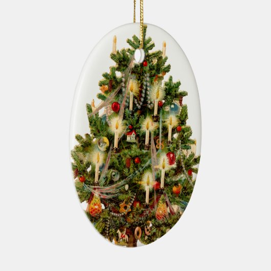 Altmodischer Weihnachtsbaum Keramikornament (Rechts)