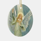Altmodischer Weihnachtsengel Gloria Keramikornament (Rechts)