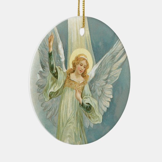 Altmodischer Weihnachtsengel Gloria Keramikornament (Rechts)