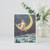 Altmodischer Weihnachtskarten-freier Raum Feiertagspostkarte (Stehend Vorderseite)