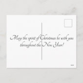 Altmodischer Weihnachtskarten-freier Raum Feiertagspostkarte (Rückseite)