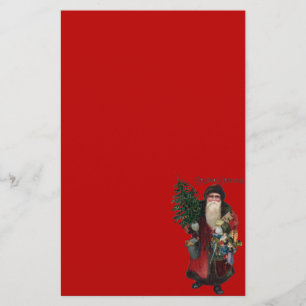 Altmodischer Weihnachtsmann Briefpapier