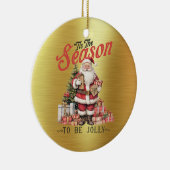 Altmodischer Weihnachtsmann - Das ist die Jahresze Keramik Ornament (Rechts)