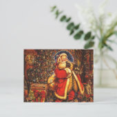 Altmodischer Weihnachtsmann Feiertagspostkarte (Stehend Vorderseite)