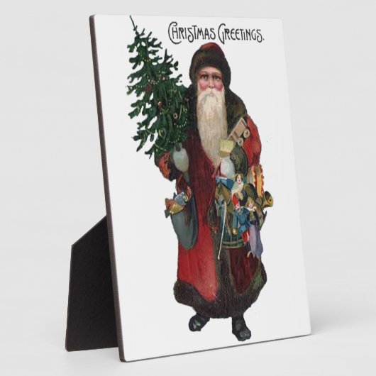 Altmodischer Weihnachtsmann Fotoplatte (Seite)