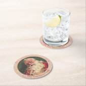 Altmodischer Weihnachtsmann - Personalisiert Runder Pappuntersetzer (Vor Ort)