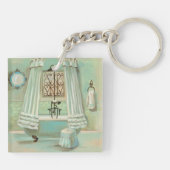 Altmodisches Badezimmer Schlüsselanhänger (Rückseite)