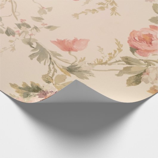 Altmodisches Blumenpapier Geschenkpapier (Ecke)