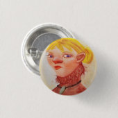 Altmodisches Button-Up Girl der 50er Jahre Vintag Button (Vorne & Hinten)