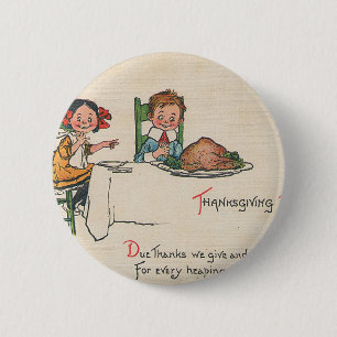 altmodisches Erntedankfest Button