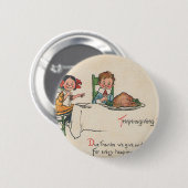 altmodisches Erntedankfest Button (Vorne & Hinten)