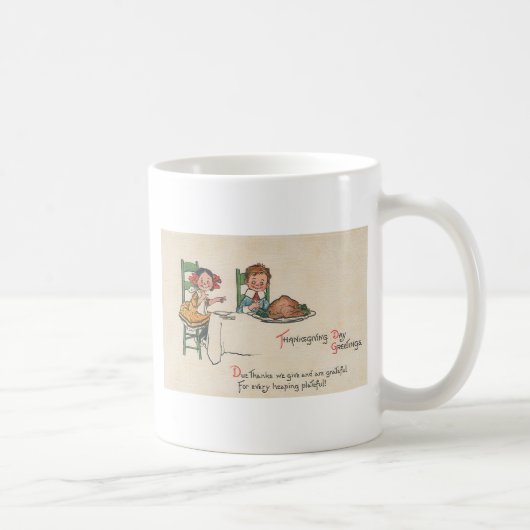 altmodisches Erntedankfest Kaffeetasse (Rechts)