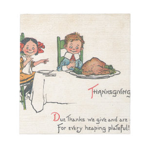 altmodisches Erntedankfest Notizblock