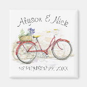 Altmodisches Fahrrad mit Korb Magnet (Vorne)