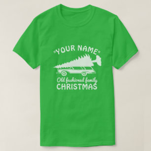 Altmodisches Familie WEIHNACHTEN T-Shirt