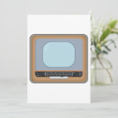 Altmodisches Fernsehen Einladung (Stehend Vorderseite)