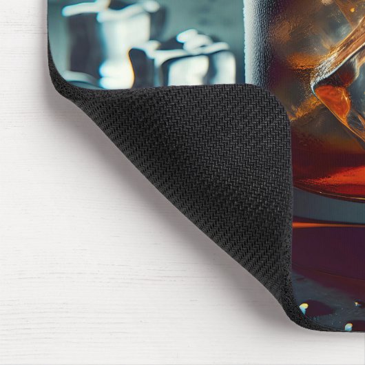 Altmodisches Getränk mit Eis Mousepad (Ecke)