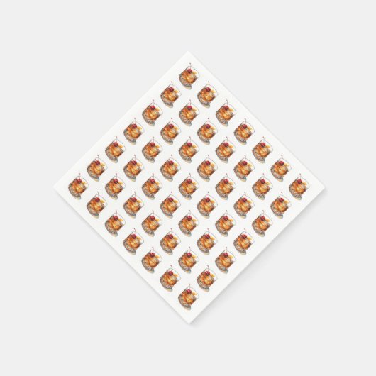 Altmodisches Getränk Serviette (Ecke)