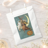 Altmodisches Halloween, Hexe mit Eule Geschenktütchen (Ausgeschnitten)