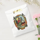 Altmodisches Halloween, Hexe mit schwarzer Katze Geschenktütchen (Versiegelt)