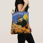 Altmodisches Halloween, Hexe & Pumpkins Tasche (Von Nahem)