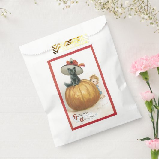 Altmodisches Halloween, Hexenkatze Geschenktütchen (Versiegelt)