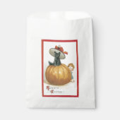 Altmodisches Halloween, Hexenkatze Geschenktütchen (Vorderseite)