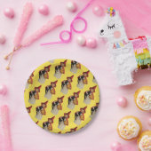 Altmodisches Halloween, Hexenmädchen mit Schwarzer Pappteller (Party)