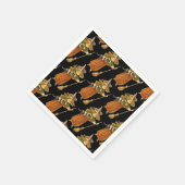 Altmodisches Halloween, Hexenmädchen mit Schwarzer Serviette (Ecke)