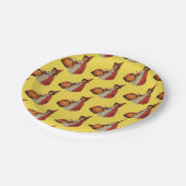 Altmodisches Halloween, Hexenmädchen Pappteller (Schrägansicht)