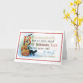 Altmodisches Halloween Karte (Gelbe Blume)