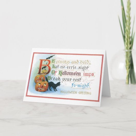Altmodisches Halloween Karte (Vorderseite)