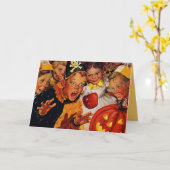 Altmodisches Halloween Karte (Gelbe Blume)