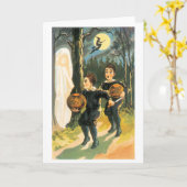 Altmodisches Halloween Karte (Gelbe Blume)