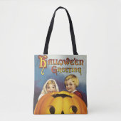 Altmodisches Halloween, Kinder & Pumpkin Tasche (Vorderseite)