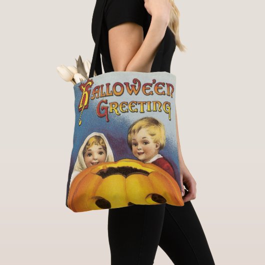 Altmodisches Halloween, Kinder & Pumpkin Tasche (Von Nahem)