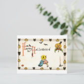 Altmodisches Halloween, Paar Postkarte (Stehend Vorderseite)