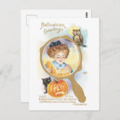 Altmodisches Halloween Postkarte (Vorne/Hinten)