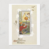 Altmodisches Halloween Postkarte (Vorderseite)