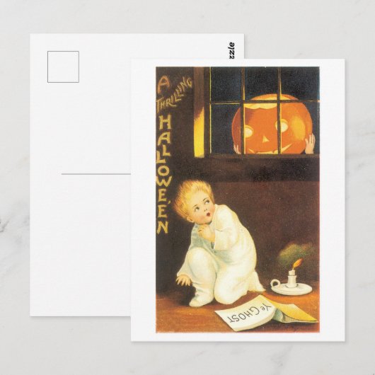 Altmodisches Halloween Postkarte (Vorne/Hinten)