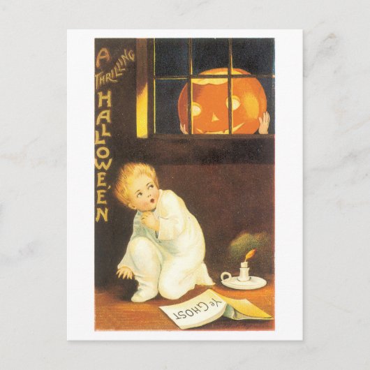 Altmodisches Halloween Postkarte (Vorderseite)