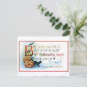 Altmodisches Halloween Postkarte (Stehend Vorderseite)