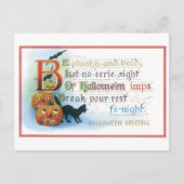 Altmodisches Halloween Postkarte (Vorderseite)