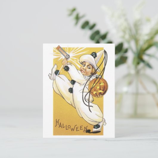 Altmodisches Halloween Postkarte (Stehend Vorderseite)